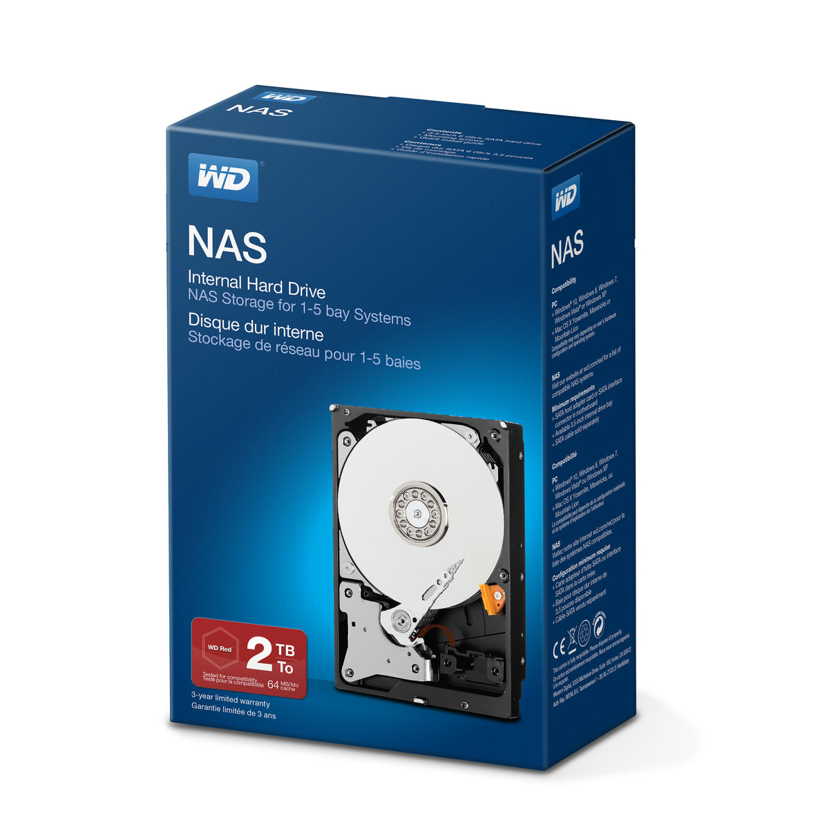 WD NAS WDBMMA0020HNC - Hard disk - 2 TB - internal - 3.5" - SATA 6Gb/s - buffer: 64 MB