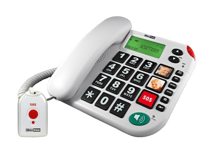 Maxcom KXT481 SOS White Landline Phone