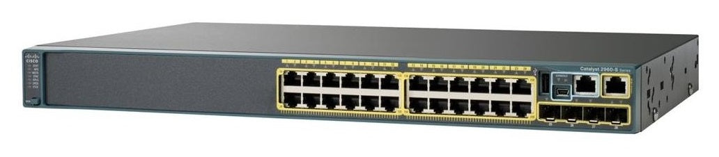 Cisco Catalyst 2960X-24PD-L - Switch - Administrado - 24 x 10/100/1000 (PoE+) + 2 x 10 Gigabit SFP+ - escritorio, montaje en riel - PoE+ (370 W)