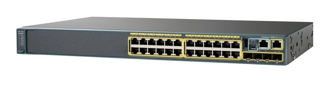 Cisco Catalyst 2960X-24TD-L - Switch - Administrado - 24 x 10/100/1000 + 2 x SFP+ - escritorio, montaje en riel