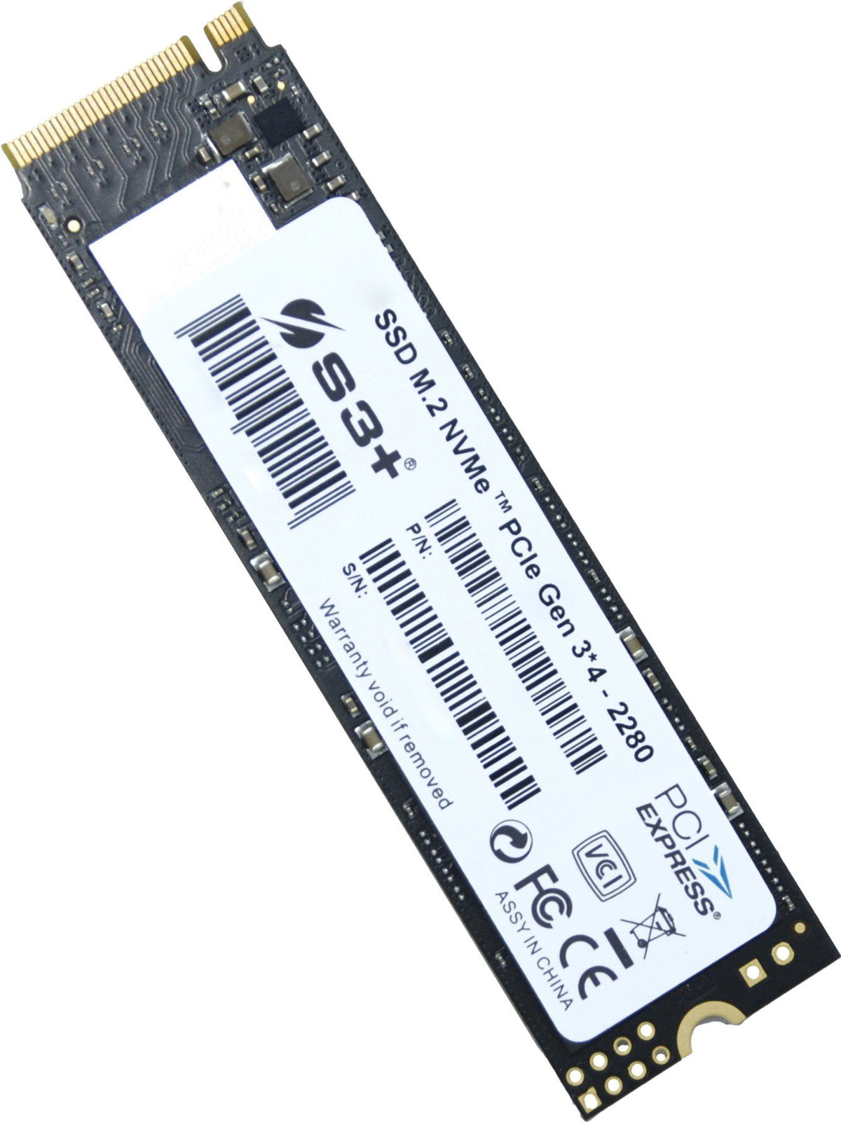 SSD interno S3+ M.2 2280 480 GB NVMe PCIe 2000 MB/s