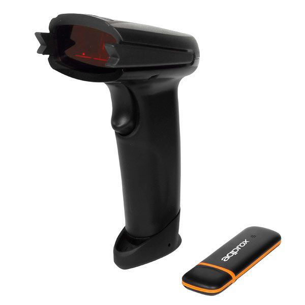 APPROX Portable 1D LS03 Barcode Scanner, Black - wireless pen Wireless