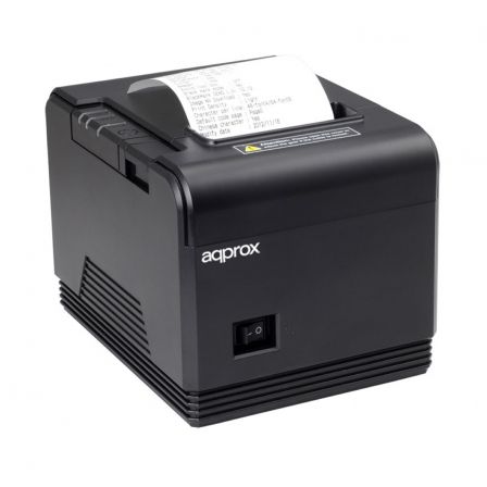 Impresora Térmica APPROX 203dpi 80mm, Negra - USB / Serie / RJ11