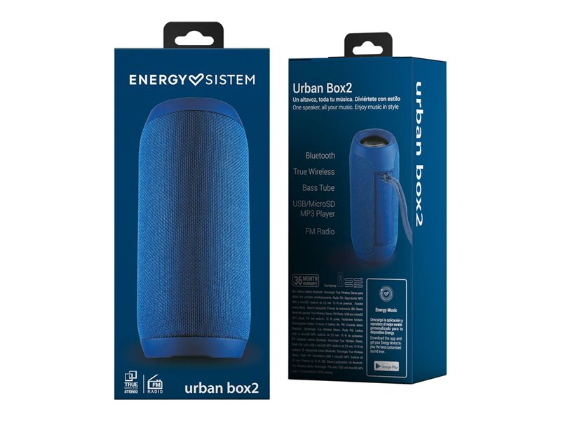 Energy Urban Box 2 - Altifalante - para utilização portátil - sem fios - Bluetooth - 10 Watt - oceano