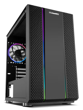 Caja NOX Hummer Fusion S RGB Cristal Templado Negro mATX (NXHUMMERFSNS)