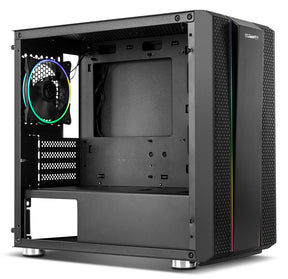 Caja NOX Hummer Fusion S RGB Cristal Templado Negro mATX (NXHUMMERFSNS)