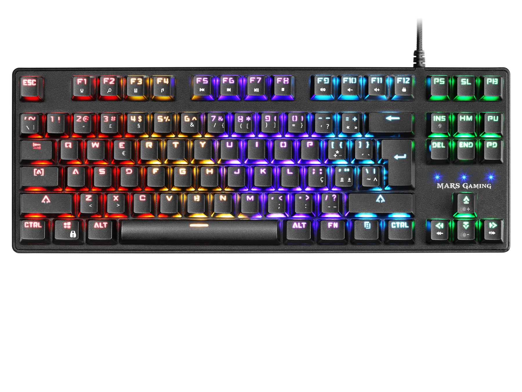 Teclado MARSGAMING Compact TKL Mechanical, Outemu SQ Blue, Portugues - MKXTKLBPT (MKXTKLBPT)