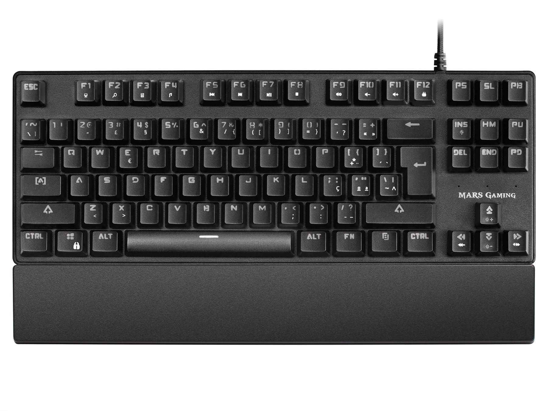 MARSGAMING Compact TKL Mechanical Keyboard, Outemu SQ Blue, Portuguese - MKXTKLBPT (MKXTKLBPT)