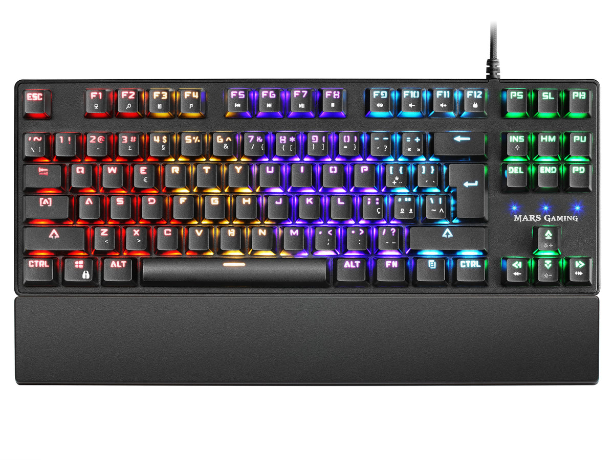 Teclado mecánico MARSGAMING Compact TKL, Outemu SQ Blue, portugués - MKXTKLBPT (MKXTKLBPT)