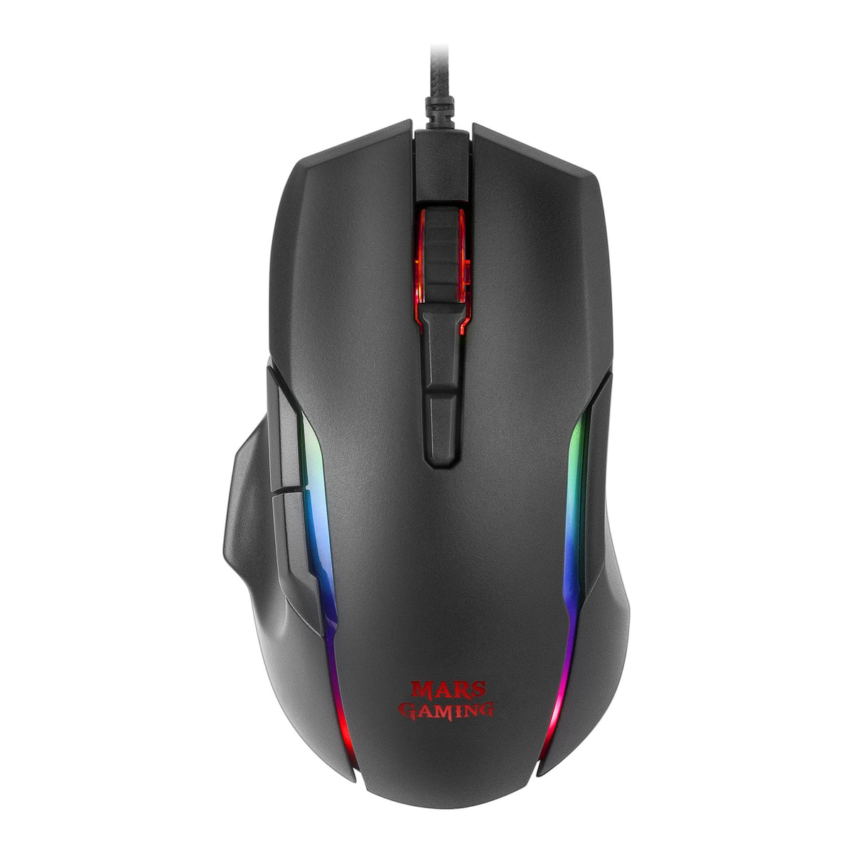 Ratón MARS GAMING 12400 DPI PMW3327PRO RGB, Botón Roller Lateral - MMX