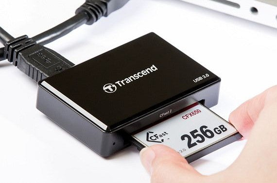 Card Reader TRANSCEND RDF2 Black, USB 3.1 - CFast 2.0 (Fast Compact Flash)