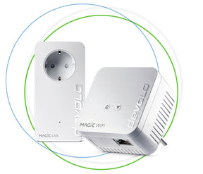 devolo Magic 1 WiFi mini, Starter Kit, Velocid. PLC up to 1200Mbps, Wi-Fi mesh w/ 1 LAN Port - PT8568