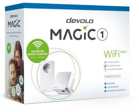 devolo Magic 1 WiFi mini, kit de inicio, Velocid. PLC hasta 1200 Mbps, malla Wi-Fi con 1 puerto LAN - PT8568