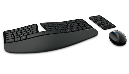 Microsoft Sculpt Ergonomic Desktop - Conjunto de teclado, rato e teclado numérico - sem fios - 2.4 GHz - Reino Unido