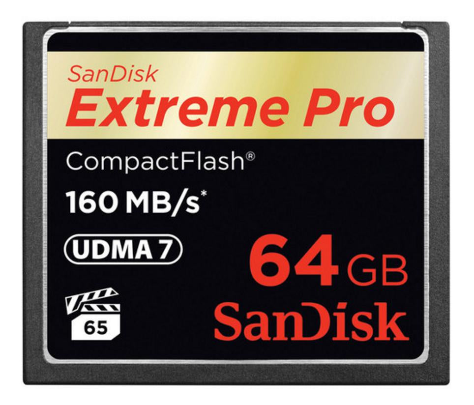 SanDisk Extreme Pro - Flash memory card - 64 GB - 1000x/1067x - CompactFlash