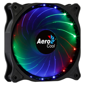 FAN AEROCOOL COSMO 12 FRGB, 12cm fixed rgb led, 18 leds, curved blades, 1000rpm (COSMO12FRGB)