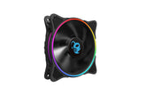 120mm silent fan, CoolBox DeepIris, double bezel, A-RGB