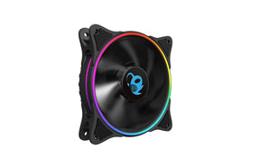 Ventilador silencioso de 120 mm, CoolBox DeepIris, doble bisel, A-RGB