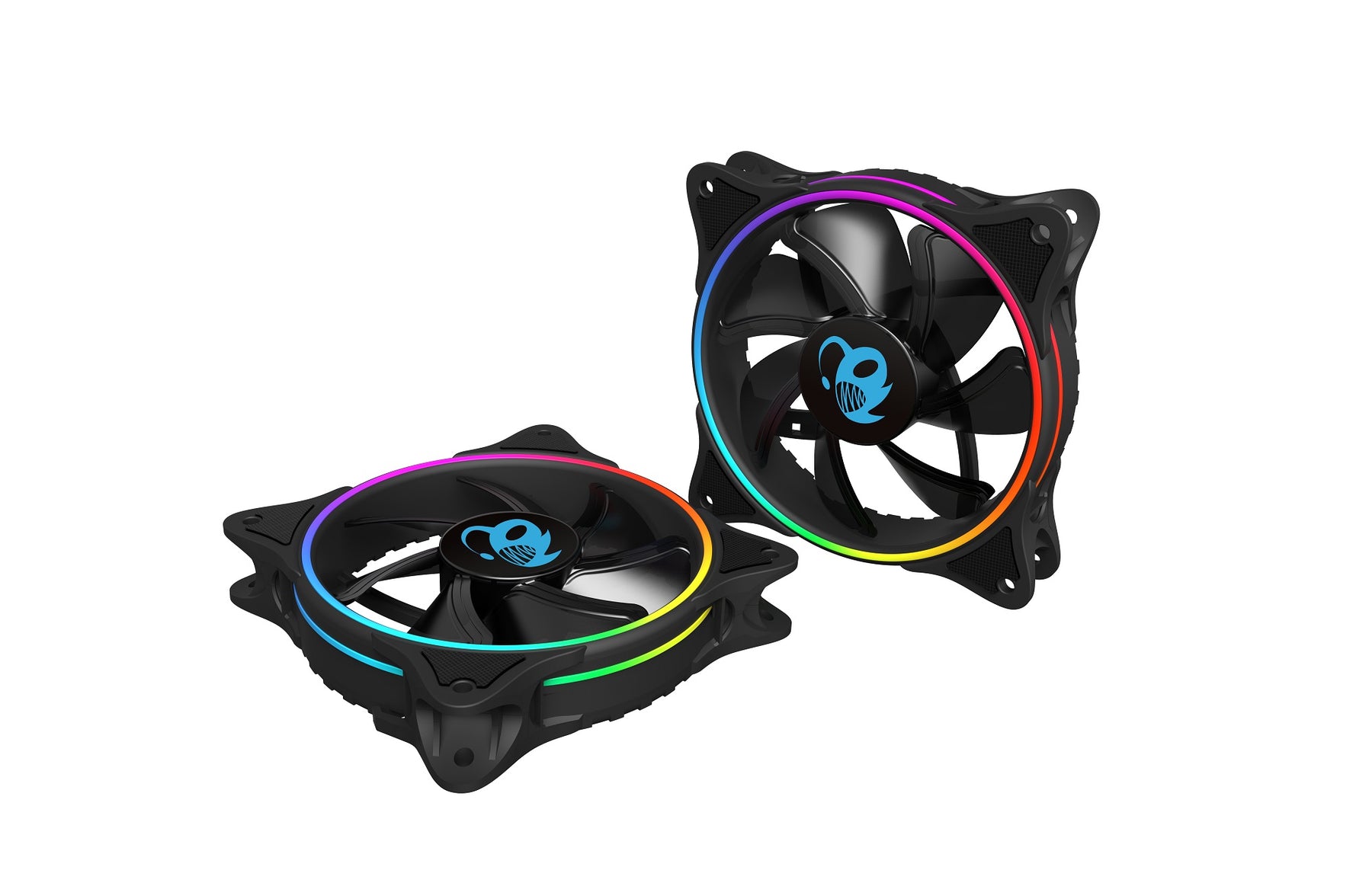 Ventilador silencioso de 120 mm, CoolBox DeepIris, doble bisel, A-RGB