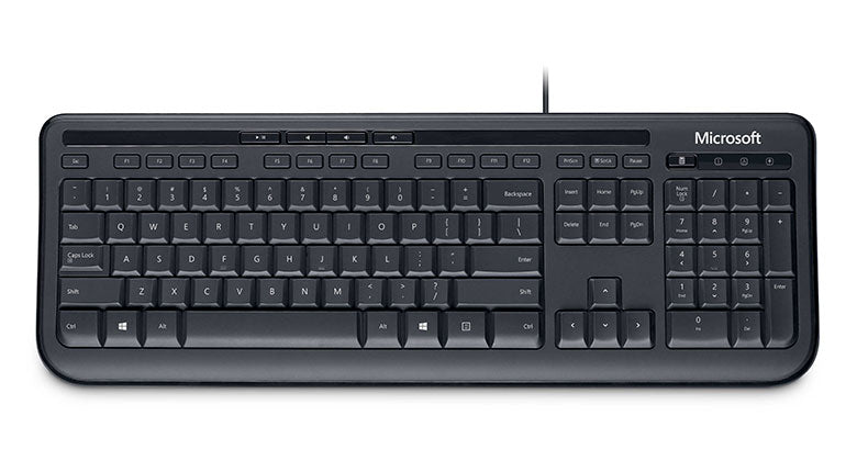 Microsoft Wired Keyboard 600 - Teclado - USB - Inglês - preto