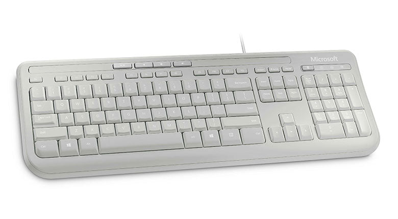 Microsoft Wired Keyboard 600 - Teclado - USB - Inglês - branco