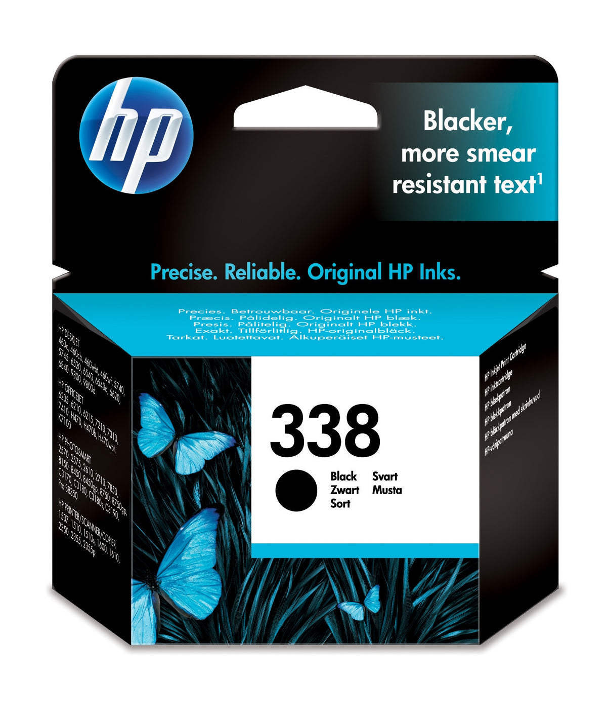 HP 338 - 11 ml - black - original - ink cartridge - for Officejet 100, 100 L411, 150, H470, K7103, Photosmart 26XX, C3173, C3175, C3193, C3194