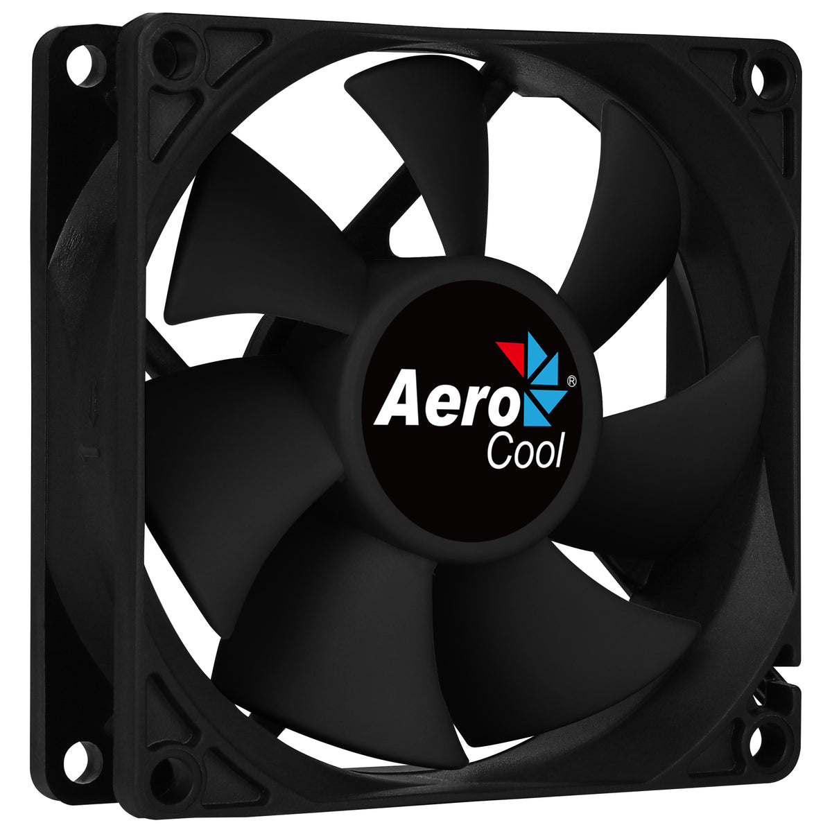 AEROCOOL FORCE FAN, 120MM, BLACK, 3&amp;4PIN, CURVED BLADES, SILENT, 1000RPM (FORCE12BK)