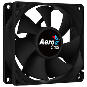 VENTILADOR AEROCOOL FORCE, 120MM, NEGRO, 3 Y 4 PINES, PALAS CURVAS, SILENCIOSO, 1000 RPM (FORCE12BK)