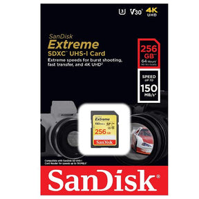 EXTREME SDXC CARD 256GB 150MB/S V30