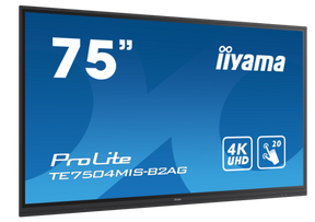 iiyama ProLite TE7504MIS-B2AG - 75" Classe Diagonal ecrã LCD com luz de fundo LED - sinalização digital interativa - com leitor de multimédia e ecrã tátil incorporados (multi toque) - Android - 4K UHD (2160p) 3840 x 2160 - preto, mate