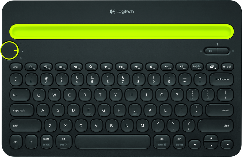 Logitech Multi-Device K480 - Teclado - Bluetooth - Francés - Negro