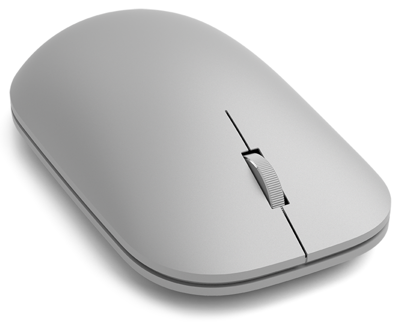 Microsoft Modern Mouse - Ratón - para diestros y zurdos - óptico - 2 botones - inalámbrico - Bluetooth 4.0 - plateado liso