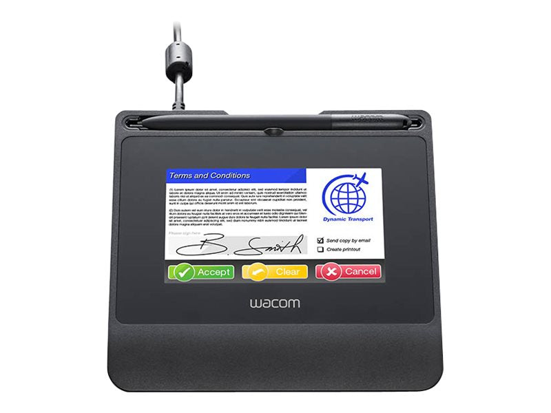 Wacom STU-540 - Terminal de assinatura c/ monitor LCD - 10.8 x 6.5 cm - eletromagnético - com cabo - serial, USB - preto