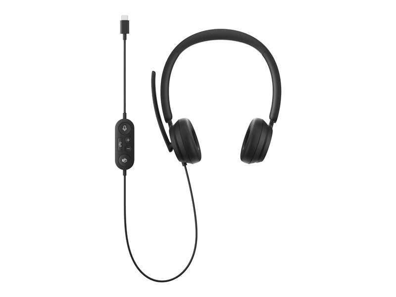 Microsoft Modern USB-C Headset for Business - Auscultadores - no ouvido - com cabo - USB-C - preto - Certificado para Microsoft Teams