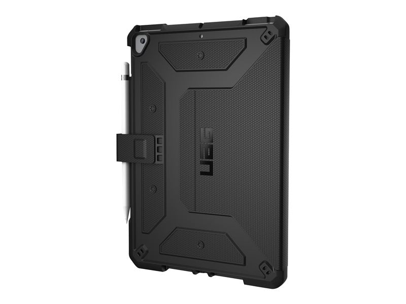 UAG Rugged Case for iPad 10.2-in (7/8 Gen, 2019/2020) - Metropolis Black - Tablet Flip Cover Case - Composite - Black - 10.2" - for Apple 10.2-inch iPad (7th Gen, 8th Gen)