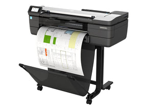 HP DesignJet T830 - 24" multifunction printer - color - inkjet - 610 x 2770 mm (original) - Roll (61 cm) (media) - up to 0.43 min/page (print) - 1 roll - Gigabit LAN, Wi-Fi(n), USB host