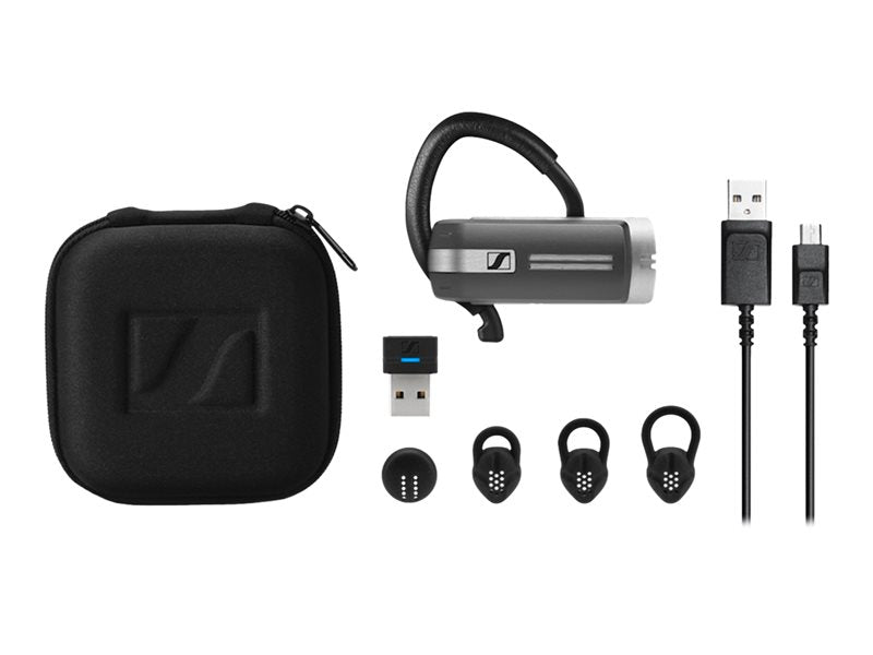 EPOS I SENNHEISER ADAPT Presence Grey UC - Auricular com microfonoe - intra-auricular - montagem sobre a orelha - bluetooth - sem fios - cinza escuro - Certificado para Skype for Business, Otimizado pata UC