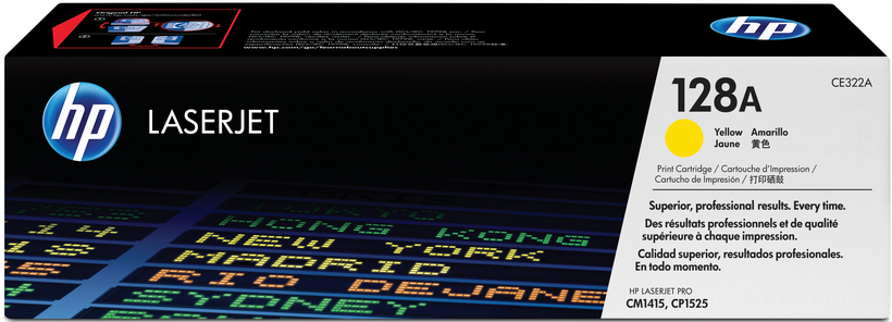 HP 128A - Yellow - Genuine - LaserJet - Toner Cartridge (CE322A) - for Color LaserJet Pro CP1525n, CP1525nw, LaserJet Pro CM1415fn, CM1415fnw