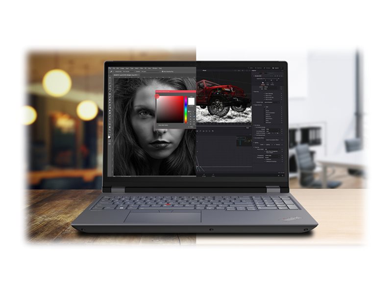 Lenovo ThinkPad P16 Gen 1 21D6 - Design de dobradiças de 180 graus - Intel Core i7 12800HX / 2 GHz - Win 10 Pro 64-bit (inclui Licença Windows 11 Pro) - RTX A3000  - 32 GB RAM - 1 TB SSD TCG Opal Encryption 2, NVMe, Performance - 16" IPS 2560 x 1600