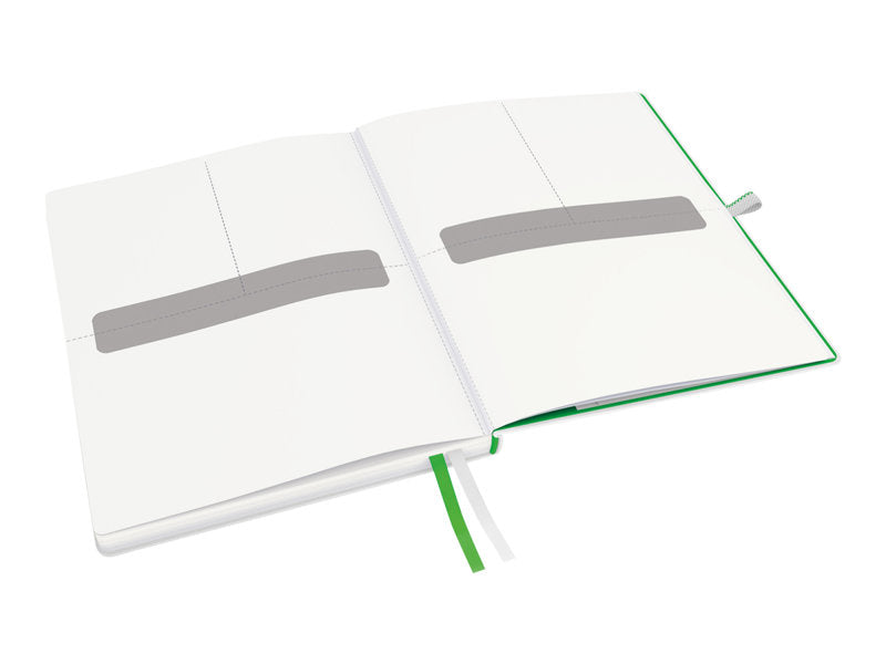 Leitz Complete - Bloco de notas - encadernação de capa dura - 80 folhas - papel marfim - quadrado - capa branca (44730001)