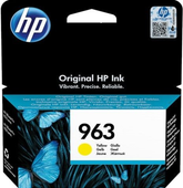 HP 963 - 10,7 ml - amarillo - original - Officejet - cartucho de tinta - para Officejet 9012, Officejet Pro 90XX