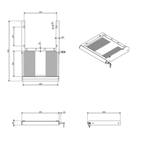 Addit laptop security drawer 622