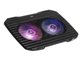 BASE VENT MARSGAMING MNBC0, FLUJO RGB, 2 VENTILADORES, MALLA METÁLICA, TAMAÑO HASTA 15,6\" - MNBC0