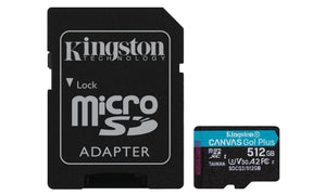 MicroSD Kingston Canvas Go Plus 512GB class10 UHS-I U3 V30 A2(170MB/s-90MB/s)