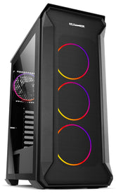 Box NOX Hummer Quantum RGB Full Tempered Glass Black ATX (NXHUMMERQUANTUM)