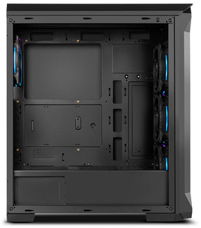 Caixa NOX Hummer Quantum RGB Full Tempered Glass Black ATX (NXHUMMERQUANTUM)