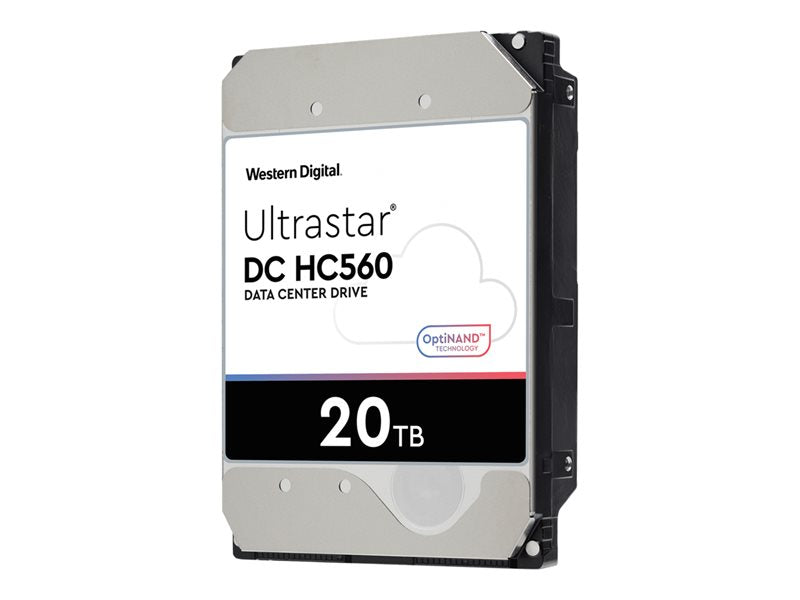 WD Ultrastar DC HC560 - Hard drive - 20 TB - internal - 3.5" - SATA 6Gb/s - 7200 rpm - buffer: 512 MB (0F38755)