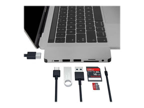 HyperDrive Solo 7-in-1 Hub - Estação de engate - USB-C - HDMI (GN21D-SILVER)