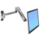 Ergotron LX HD - Kit de montaje (adaptador de extensión, adaptador VESA, brazo de soporte, base de montaje en pared) - para pantalla LCD - aluminio pulido - tamaño de pantalla: hasta 46"