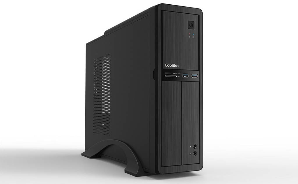 CoolBox Slim T300 Black USB 3.0 mATX box with basic 500GR font